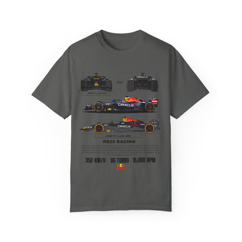 Red Bull Racing Unisex T-Shirt - 350 KM/H, UG Turbo, 15,000 RPM