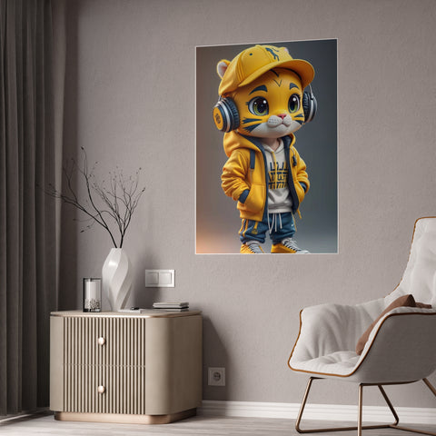 Cool Tiger Art Gloss Poster - Stylish Wall Decor for Animal Lovers
