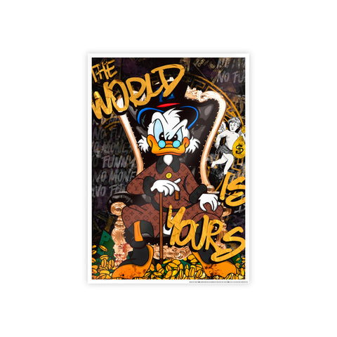 Glossy Art Poster - 'The World is Yours' Wall Decor