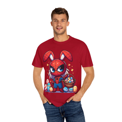 Easter Bunny Superhero T-Shirt - Unisex Garment-Dyed Tee
