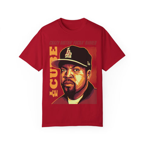 Unisex Garment-Dyed T-Shirt - 'Crazy Motha' Fucka' Named Ice Cube Graphic Tee