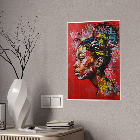 Vibrant Gloss Poster - Urban Art Print with Graffiti Style