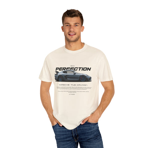 Unisex Garment-Dyed T-Shirt - 'This is Perfection' Porsche 718 Cayman Tee