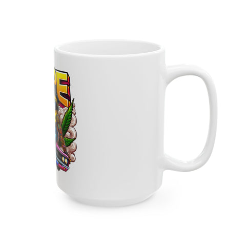 Dope Vibes Ceramic Mug - 11oz & 15oz | Funky Sponge Art for Coffee Lovers