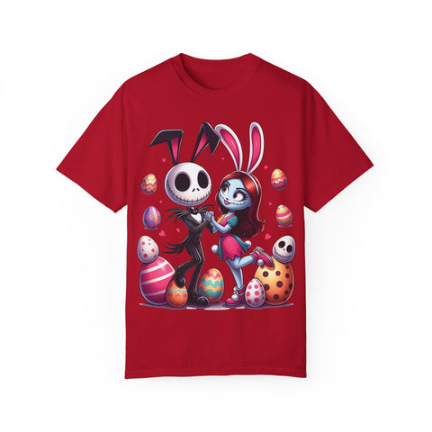 Easter-Themed Unisex T-Shirt with Bunny & Skeleton Print