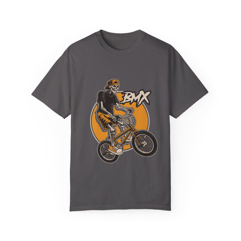 BMX Rider Graphic T-Shirt - Unisex Garment-Dyed Tee for Cycling Enthusiasts