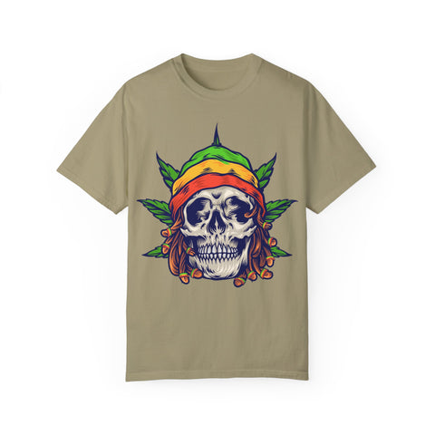 Skull & Leaf Graphic Unisex T-Shirt - Perfect for Festivals & Casual Wear
