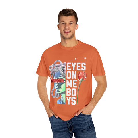 Artistic Unisex Dreamy T-Shirt - 'Eyes on Me, Boys' Design