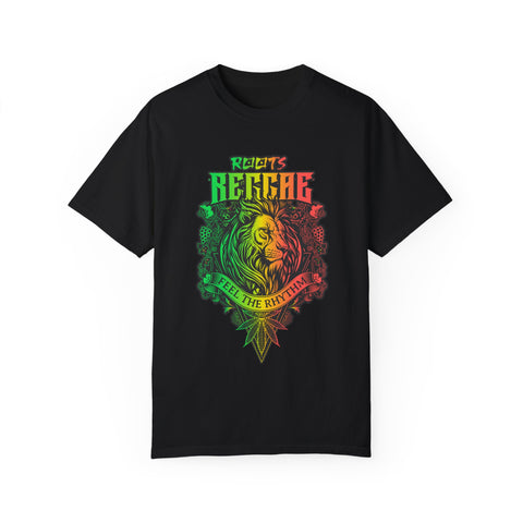 Unisex Garment-Dyed Reggae T-Shirt - Feel the Rhythm Graphic Tee for Music Lovers