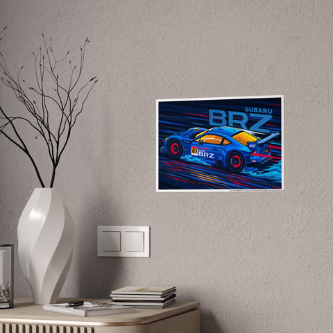 Subaru BRZ Gloss Poster - Colorful Racing Art for Car Enthusiasts