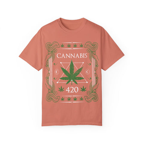 Cannabis 420 Unisex Garment-Dyed T-Shirt - Retro Style для Celebrations