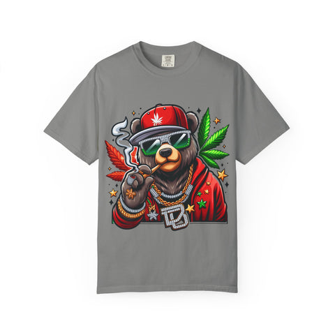 Chill Vibe Bear Unisex T-Shirt - Trendy Streetwear for Cannabis Lovers