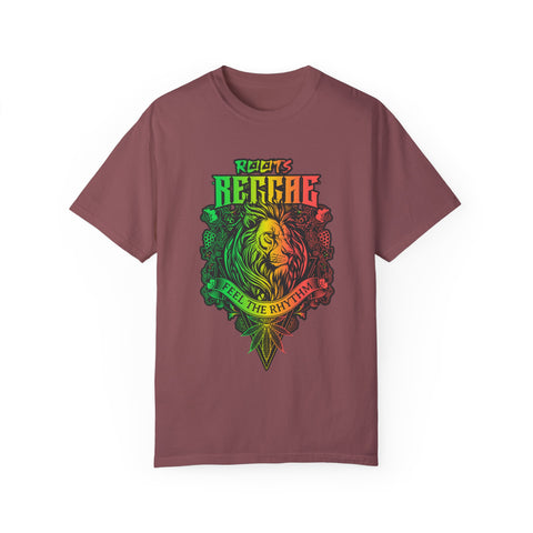 Unisex Garment-Dyed Reggae T-Shirt - Feel the Rhythm Graphic Tee for Music Lovers
