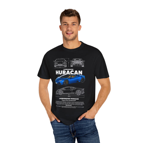 Lamborghini Huracan Unisex Garment-Dyed T-Shirt | Perfect for Car Enthusiasts and Gift Giving