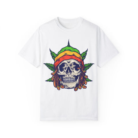 Skull & Leaf Graphic Unisex T-Shirt - Perfect for Festivals & Casual Wear