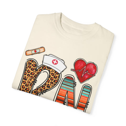 RN Nurse Graphic T-Shirt - Cute Leopard Print Design for Healthcare Workers