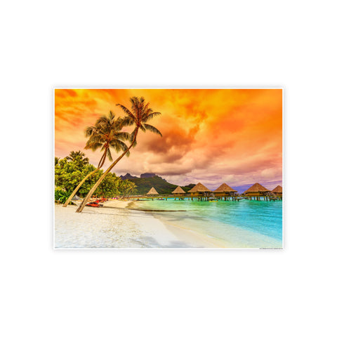 Tropical Paradise Gloss Poster - Vibrant Beach Art for Home Decor