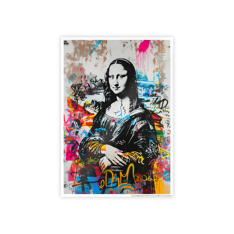Street Art Gloss Poster - Modern Graffiti Mona Lisa Wall Art