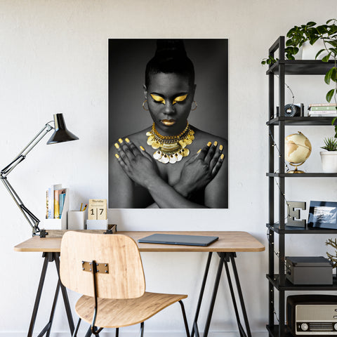 Bold Black & Gold Gloss Poster - Art for Home Decor, Unique Wall Art