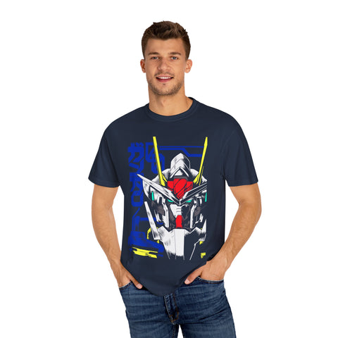 Anime-Inspired Unisex Garment-Dyed T-Shirt - Mecha Design