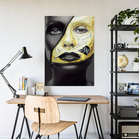 Artistic Gloss Poster - Contemporary Face Design for Home Decor