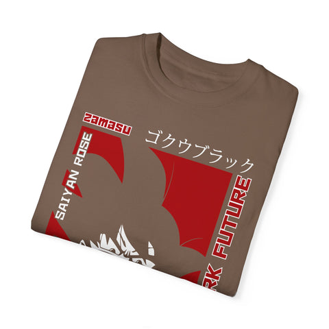 Unisex Garment-Dyed T-Shirt - Dark Future Saiyan Rose Design
