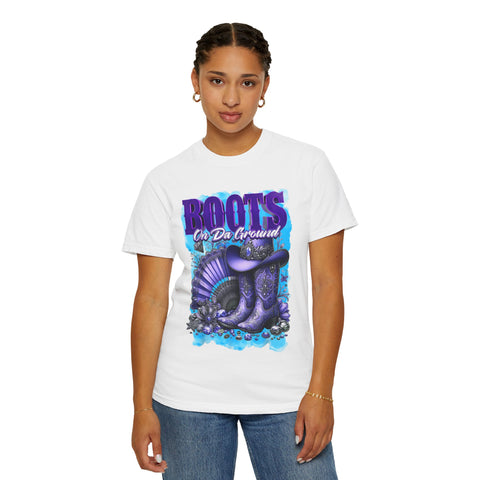 Unisex Garment-Dyed T-Shirt - "Boots On Da Ground" Graphic Tee