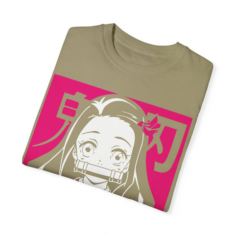 Nezuko Anime T-Shirt - Unisex Garment-Dyed Tee for Fans