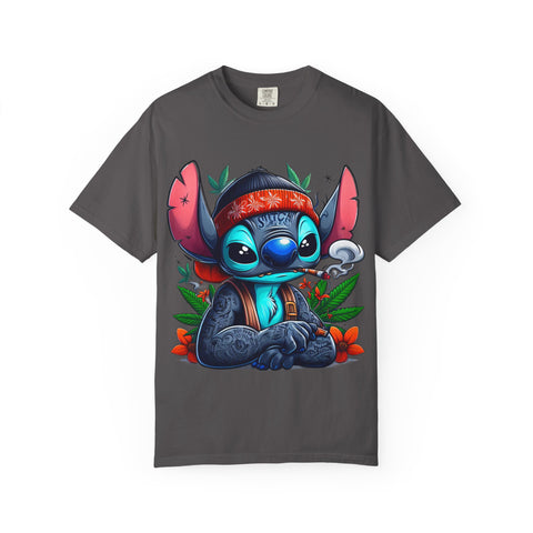 Vibrant Cartoon T-Shirt with Chill Vibe - Unisex Garment-Dyed Tee