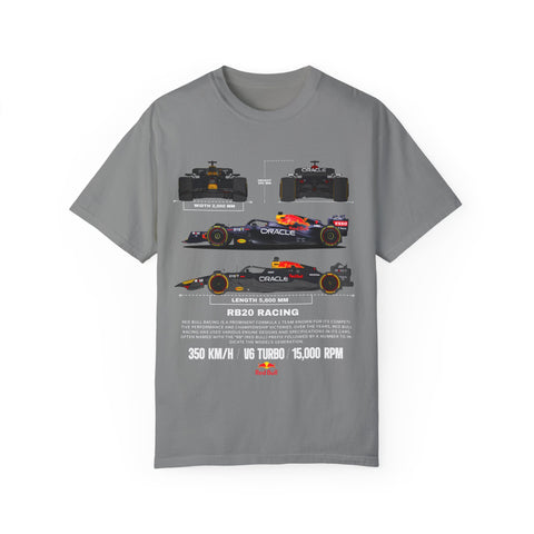 RB20 Racing Unisex Garment-Dyed T-shirt - Perfect for F1 Fans
