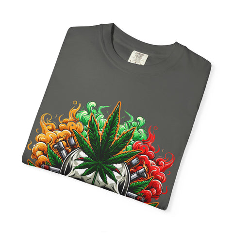 Skull & Cannabis Unisex T-Shirt - Bold Graphic Tee for Cannabis Enthusiasts