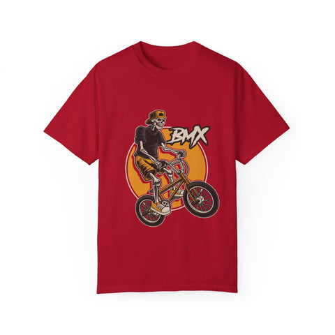 BMX Rider Graphic T-Shirt - Unisex Garment-Dyed Tee for Cycling Enthusiasts