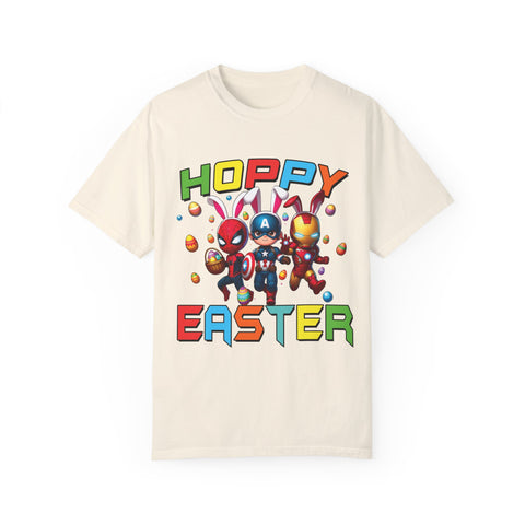 Hoppy Easter Unisex T-Shirt - Colorful Superhero Design