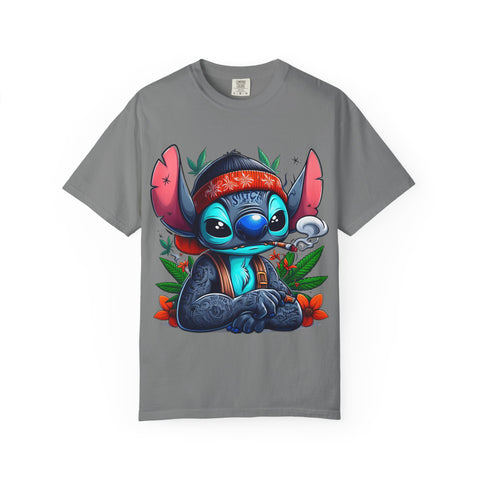 Vibrant Cartoon T-Shirt with Chill Vibe - Unisex Garment-Dyed Tee