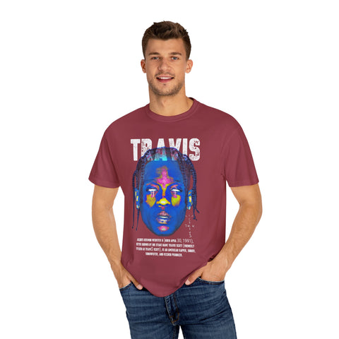Travis Inspired Unisex Garment-Dyed T-Shirt - Retro Graphic Tee