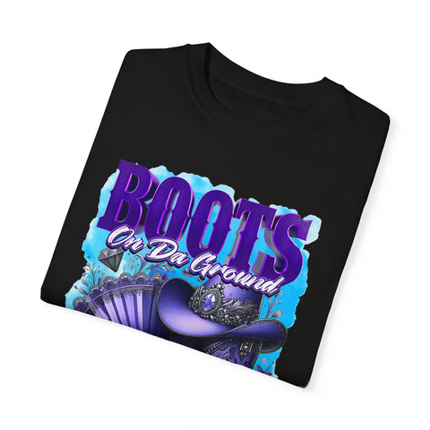 Unisex Garment-Dyed T-Shirt - "Boots On Da Ground" Graphic Tee