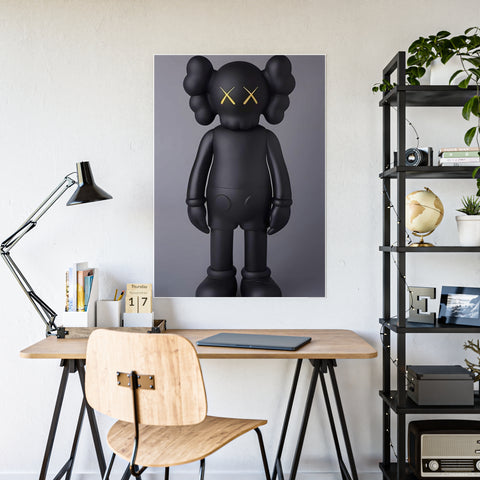 Contemporary Gloss Poster - Black Character Art for Modern Decor