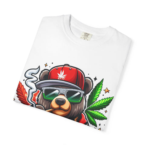 Chill Vibe Bear Unisex T-Shirt - Trendy Streetwear for Cannabis Lovers