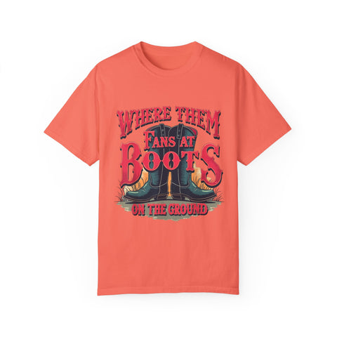 Where Them Fans at Boots Unisex T-Shirt - Perfect for Country Music Lovers