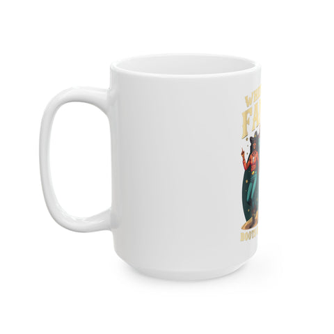 Whimsical Cowboy Ceramic Mug - Perfect for Coffee Lovers & Western Enthusiasts