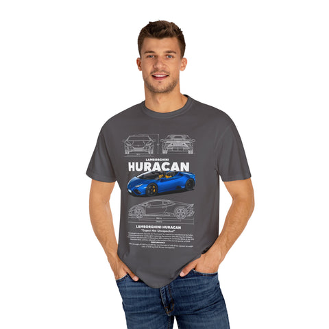 Lamborghini Huracan Unisex Garment-Dyed T-Shirt | Perfect for Car Enthusiasts and Gift Giving