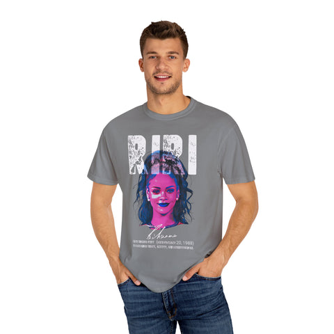 Riri Unisex Garment-Dyed T-Shirt - Trendy Graphic Tee for Music Lovers