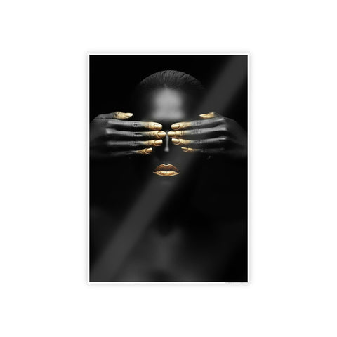 Elegant Gloss Poster - Black & Gold Art for Modern Decor