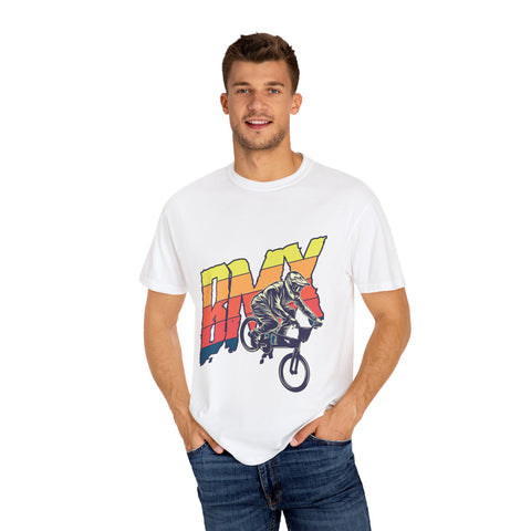 BMX Rider Unisex Garment-Dyed T-Shirt | Retro Cycling Style