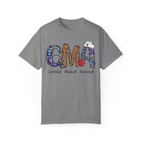 CMA Certified Medical Assistant T-Shirt - Fun Animal Print Unisex Tee