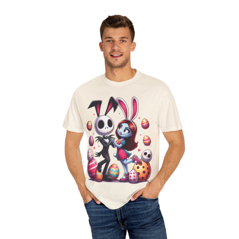 Easter-Themed Unisex T-Shirt with Bunny & Skeleton Print