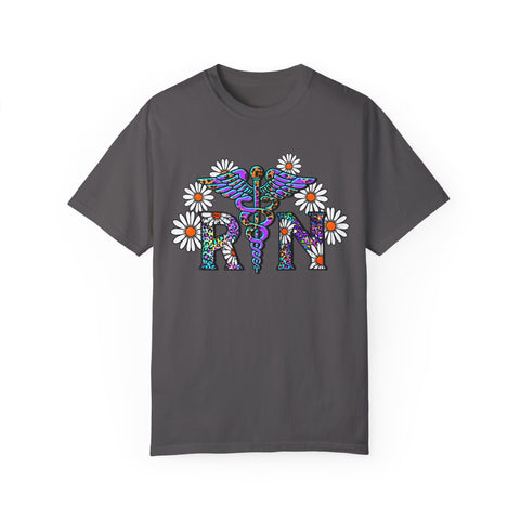 Boho Floral Graphic T-Shirt for Hippie Vibes – Rainbow RN Design