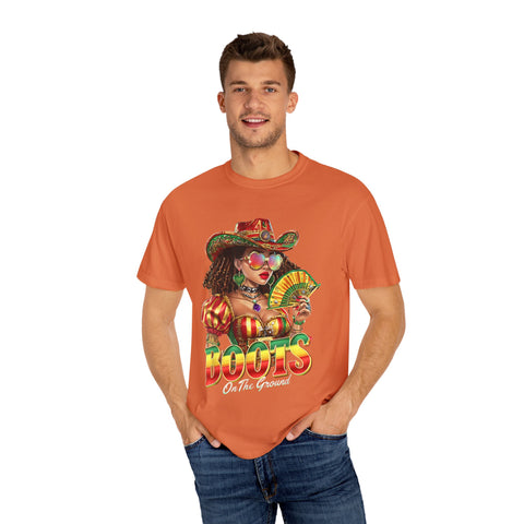 Colorful Boots Themed Unisex T-Shirt - Fun & Festive Design for Celebrations