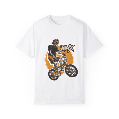 BMX Rider Graphic T-Shirt - Unisex Garment-Dyed Tee for Cycling Enthusiasts