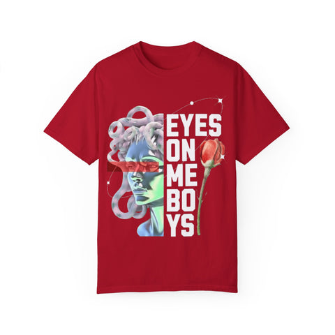 Artistic Unisex Dreamy T-Shirt - 'Eyes on Me, Boys' Design